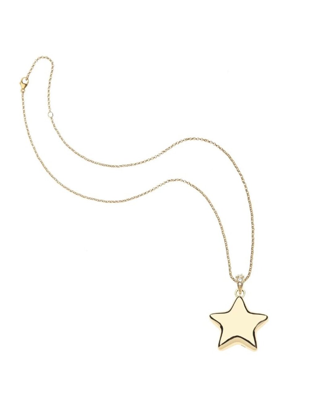 Jane Win Lucky Shining Star Pendant w/ Rolo Chain